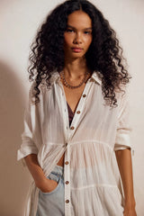 Salt Breeze Cotton Midi Dress