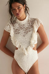Nightcap Fleur Lace Apron Bodysuit