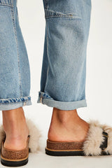Frankie Faux Fur Slide Sandals