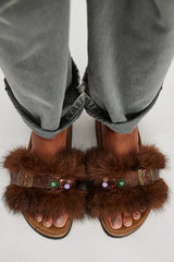 Frankie Faux Fur Slide Sandals