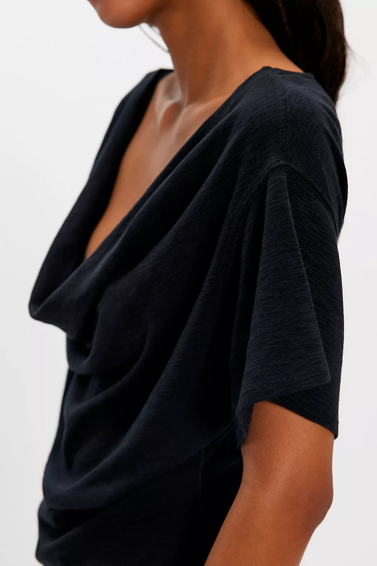 We The Free Tinsley Waterfall Cowl-Neck Top