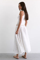 Norma Kamali Flared Cotton Midi Skirt