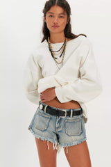 OneTeaspoon Retro Dukes Low-Waist Mini Shorts