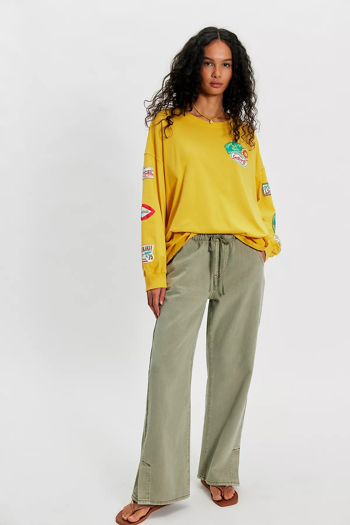 OneTeaspoon Roadhouse Wide-Leg Drawstring Jeans