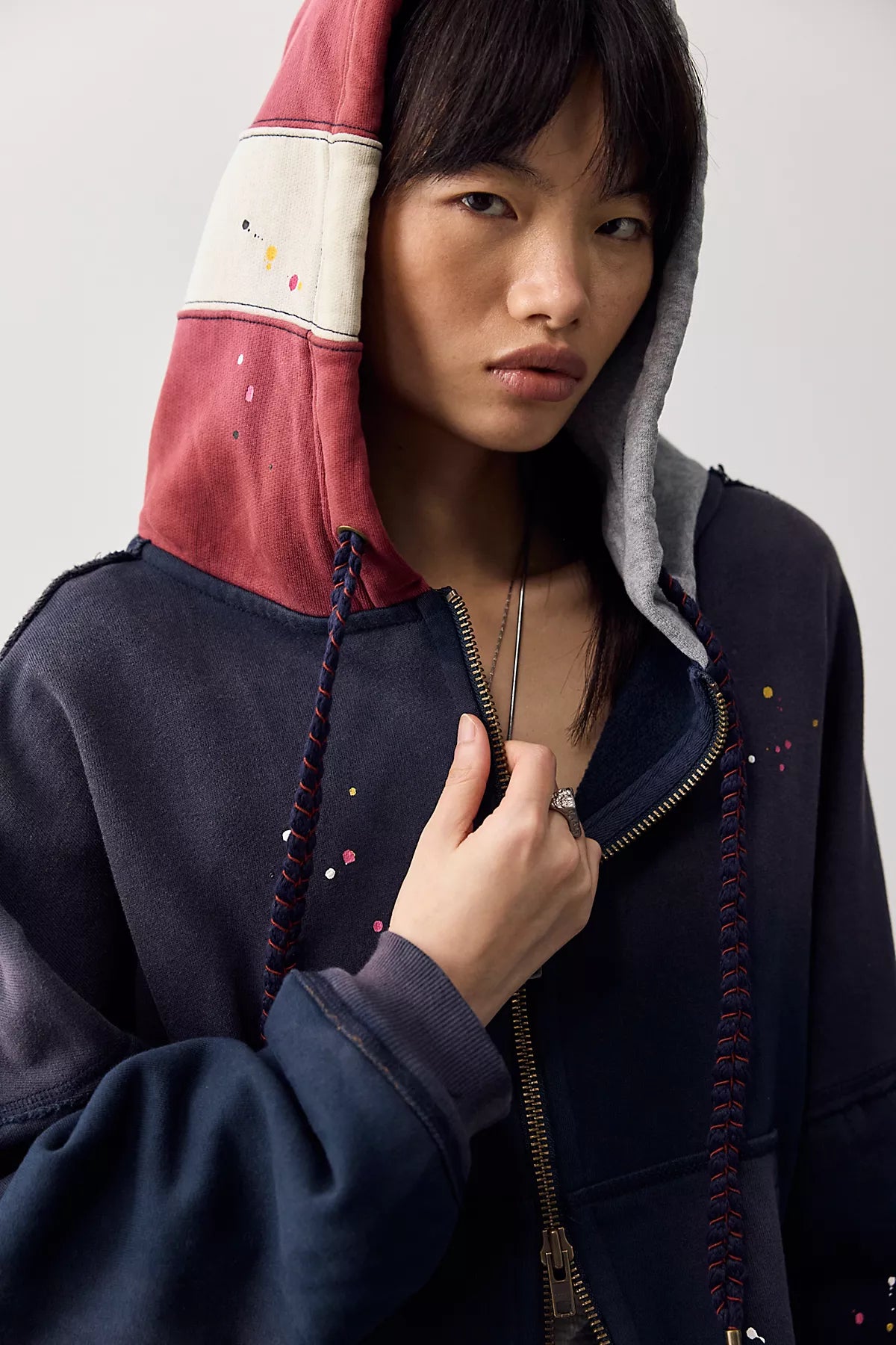 We The Free Fun Pieced Zip-Up