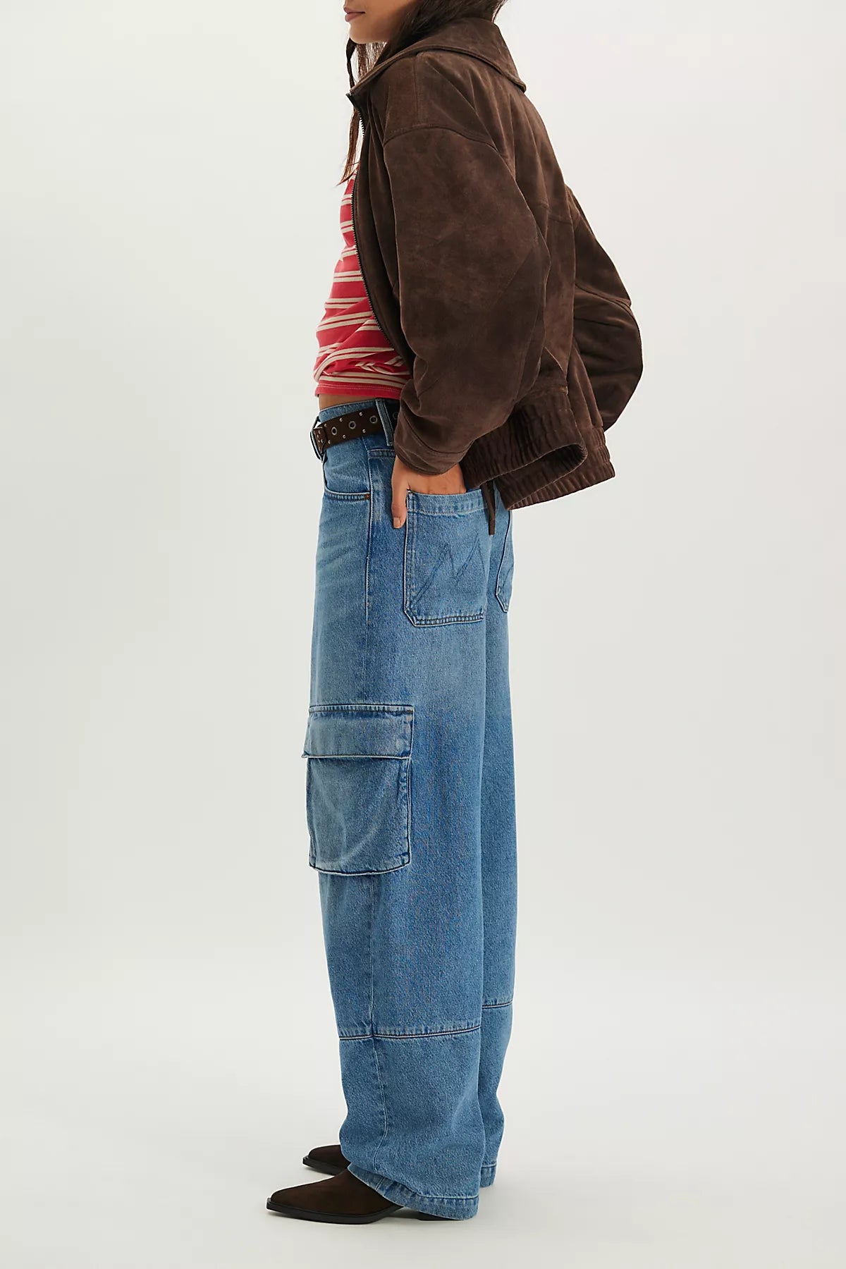 Snacks! by MOTHER The Side Dish Cargo Skimp Jeans