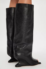 Miista Salima Peep Toe Boots