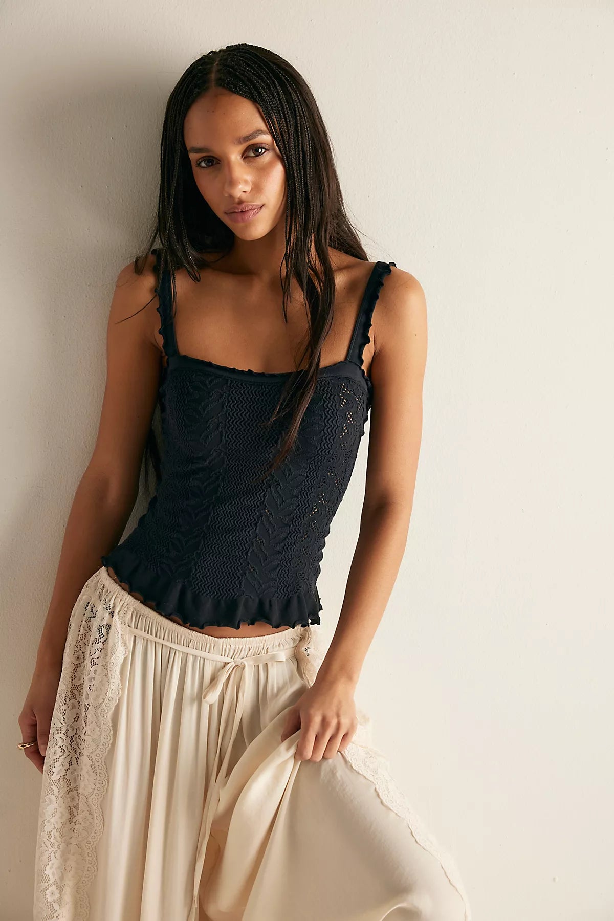 So Soft Frill Square Neck Tank