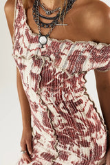 Luna Del Pinal La Rosa Off-The-Shoulder Mini Dress