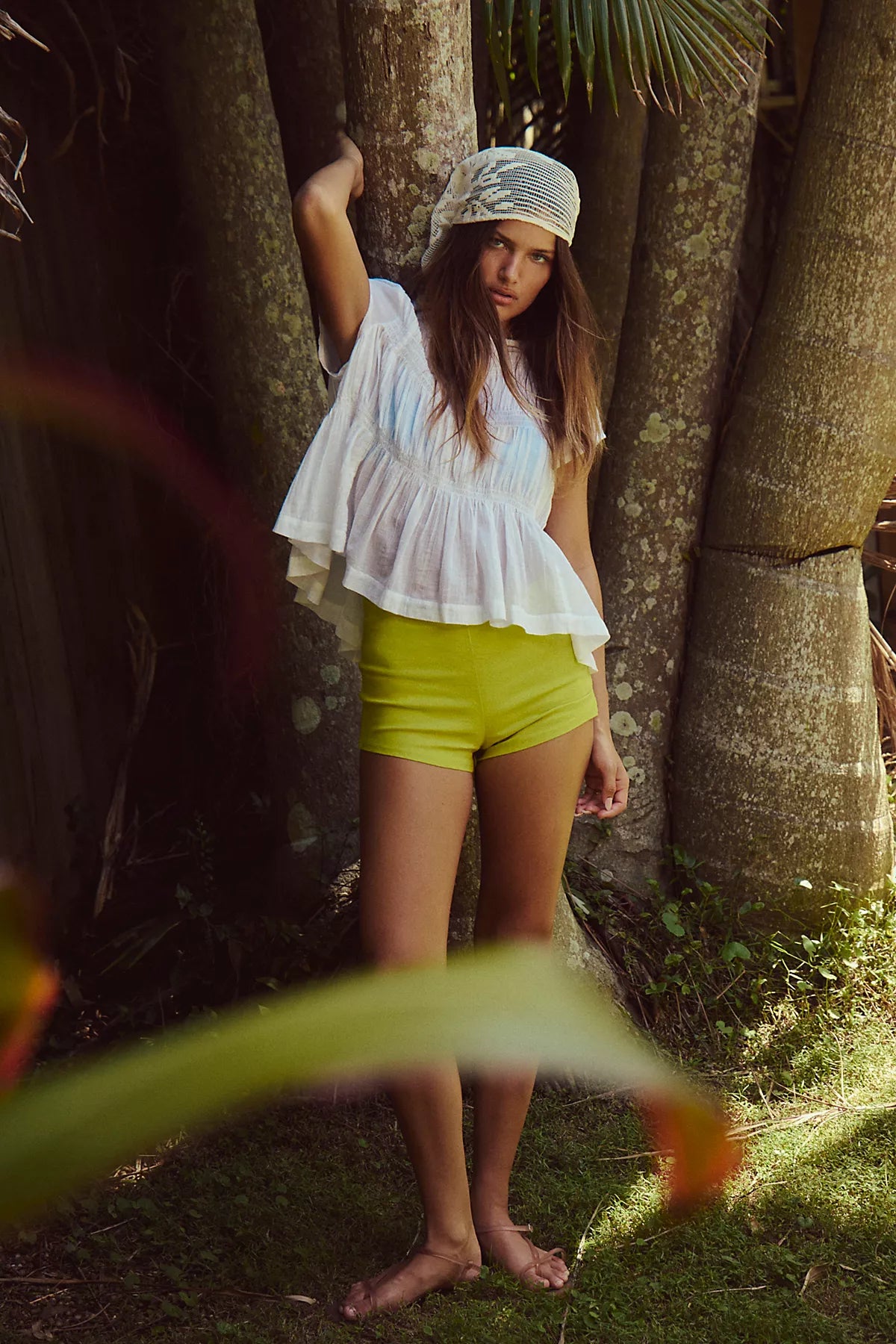My Little Stretch Linen Micro Shorts