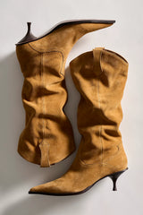 Daisy Slouchy Kitten Heel Boots