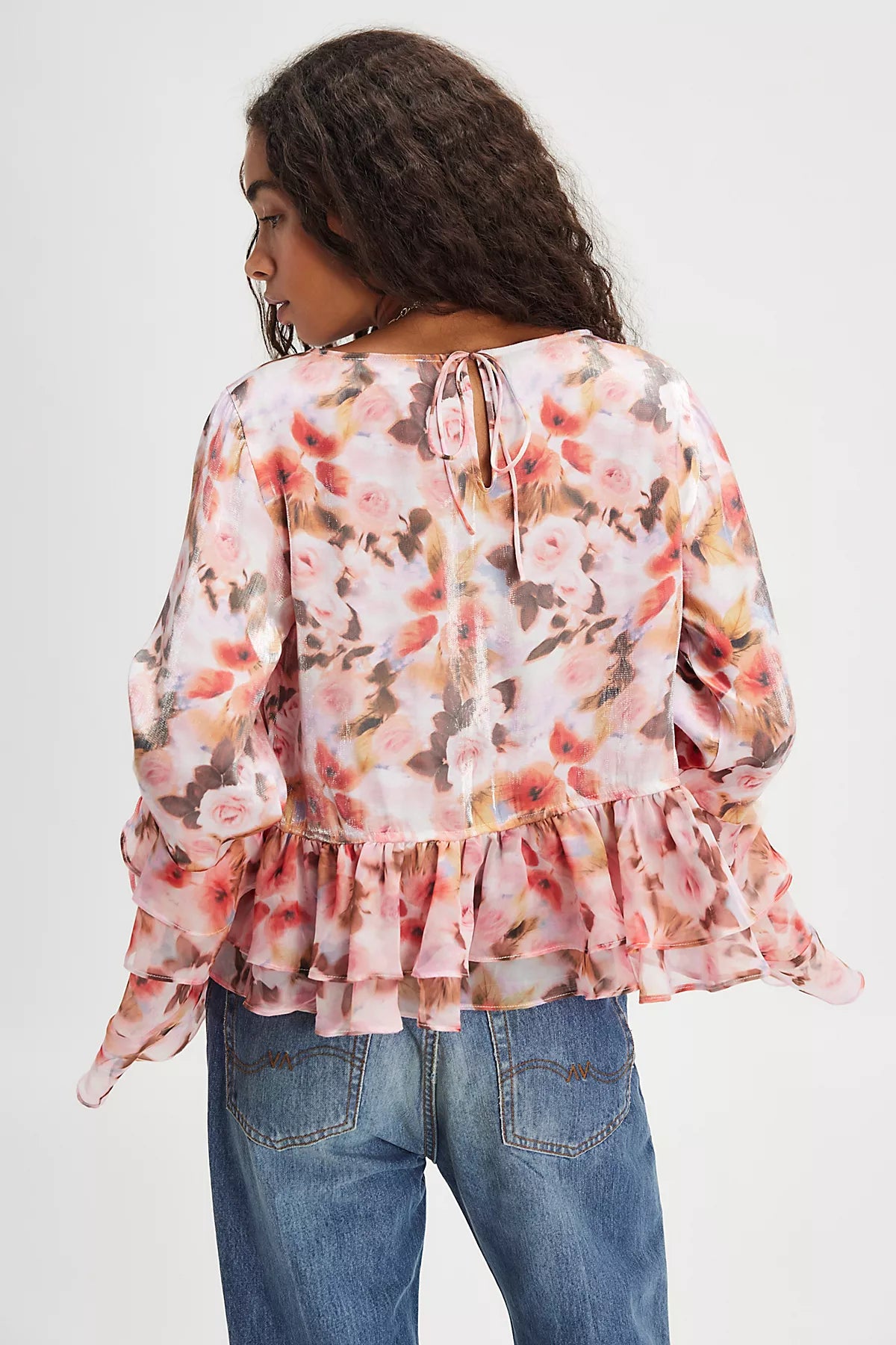 For Love & Lemons Fallen Floral Top
