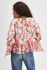 For Love & Lemons Fallen Floral Top