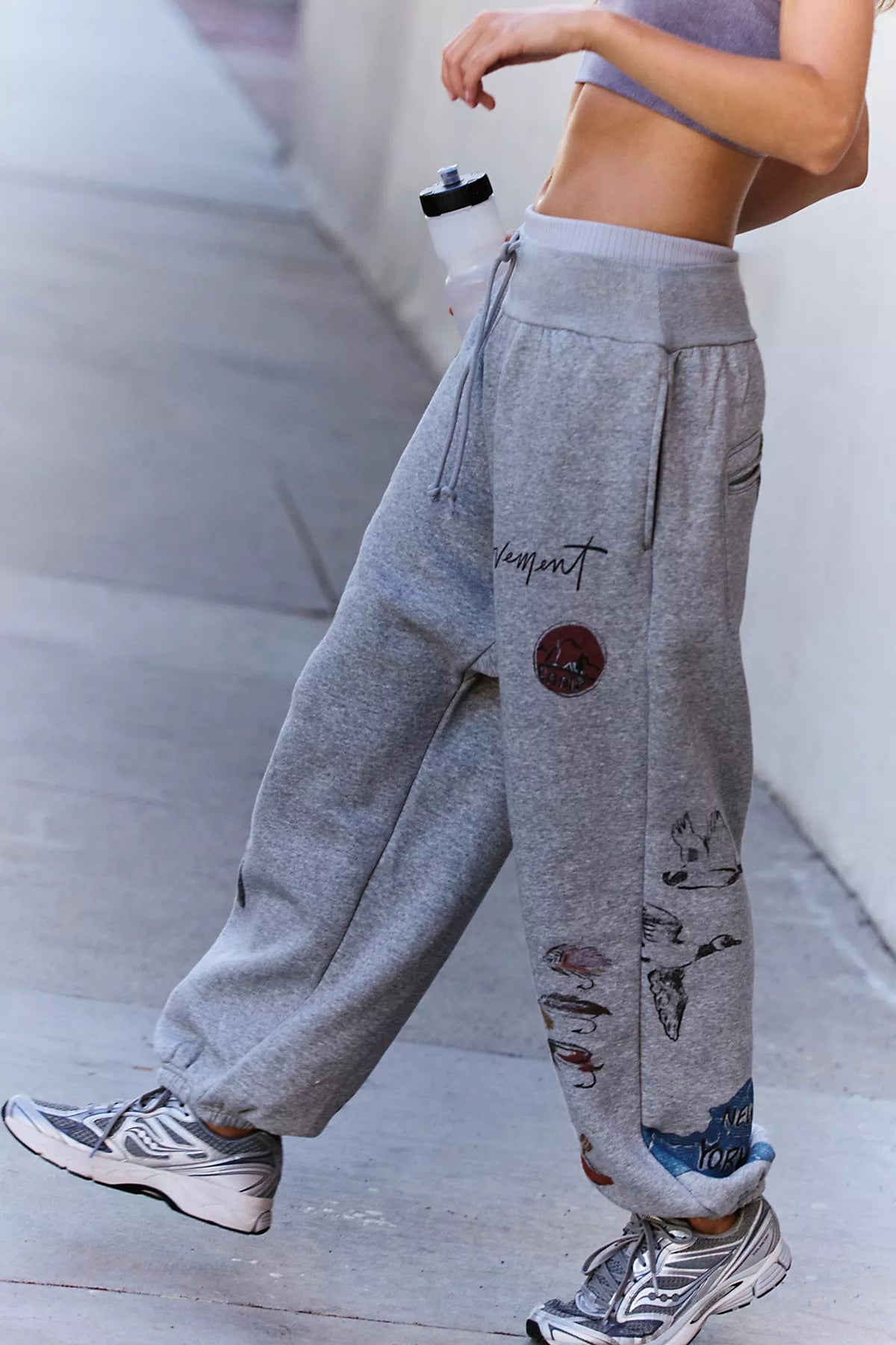 Printed Down Time Joggers