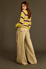 Julien Destructed Wide-Leg Chino Trousers